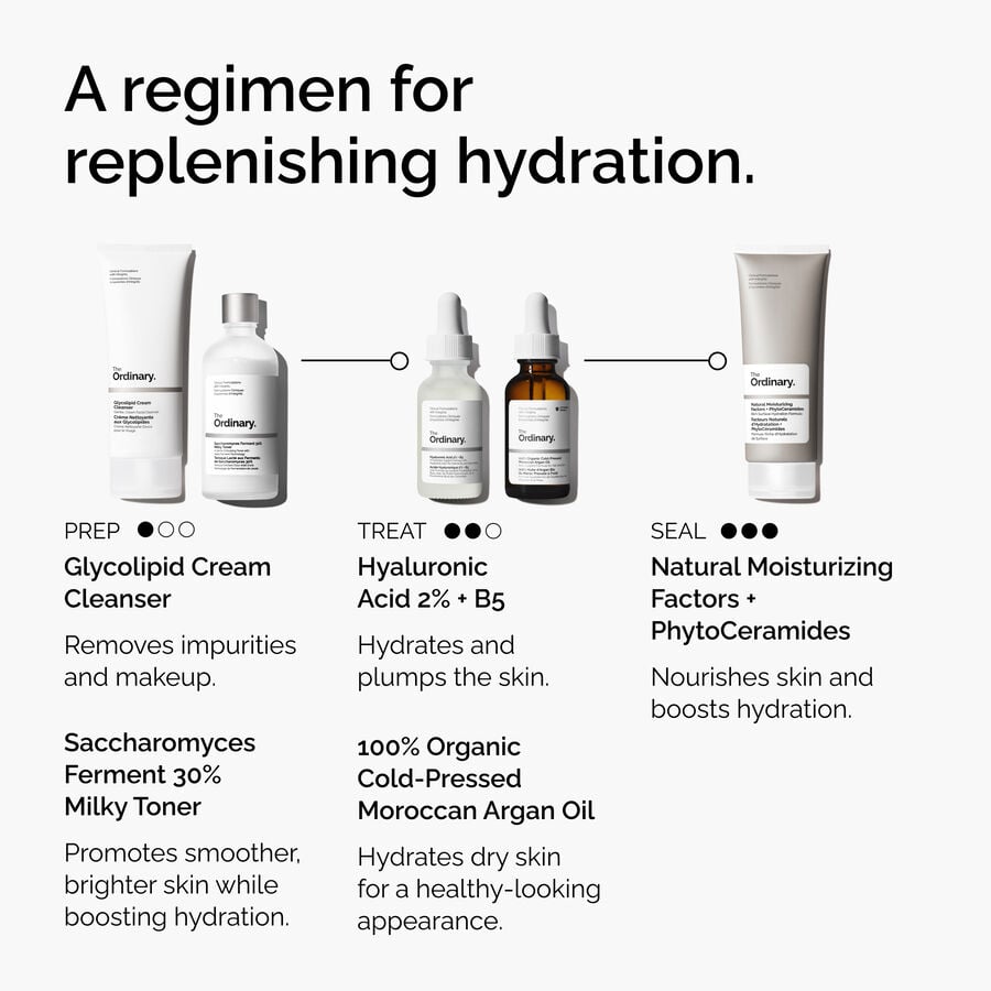 Regimen Infographic of The Ordinary 100% Organic Cold-Pressed Moroccan Argan Oil 