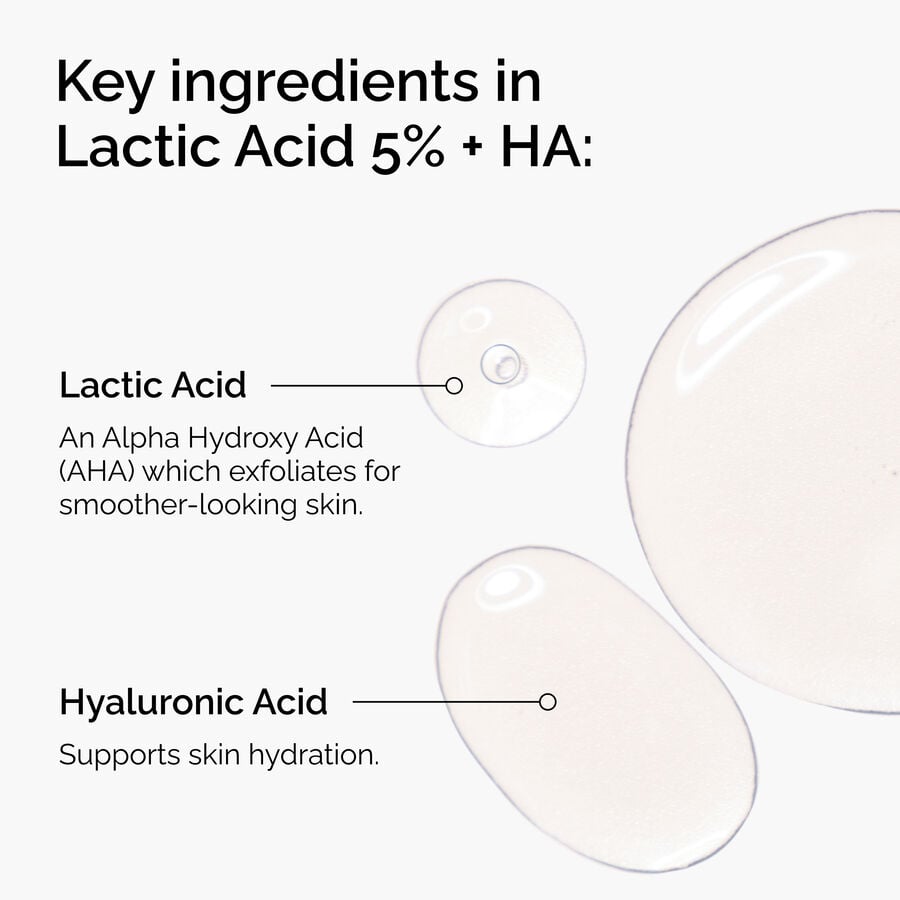 Key Ingredients of The Ordinary Lactic Acid 5% + HA 2% 
